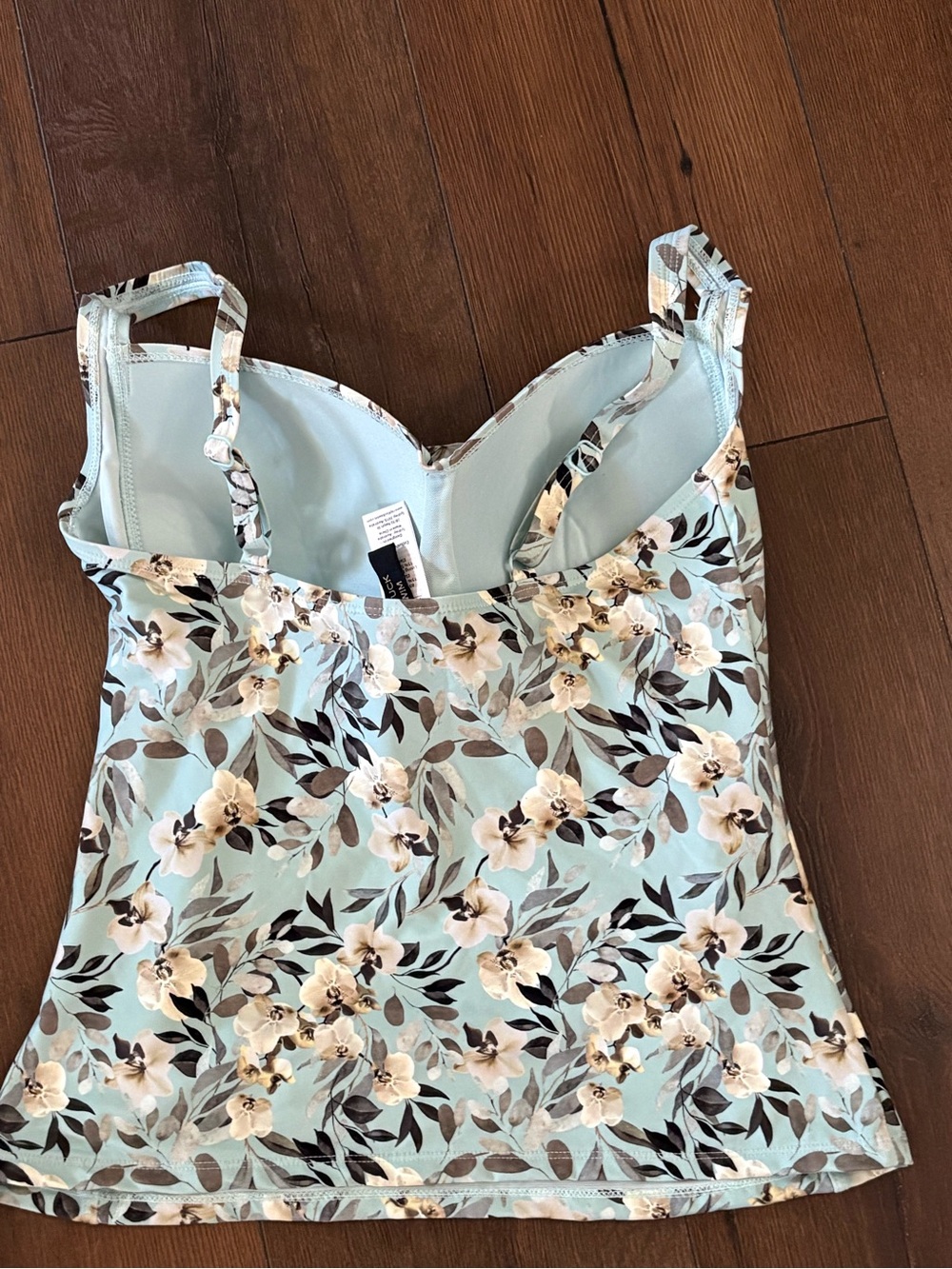 Niptuck Floral Tankini Swimsuit Top Size 10 - Picture 3 of 6